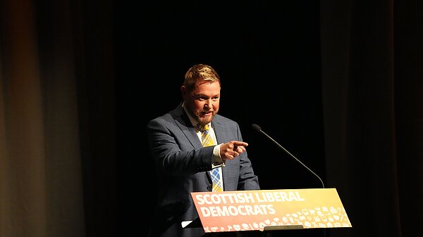 Jamie Greene MSP speaks at Scottish Liberal Democrat conference