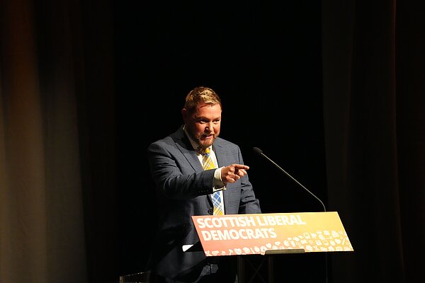 Jamie Greene MSP Jamie Greene MSP speaks at Scottish Liberal Democrat conference